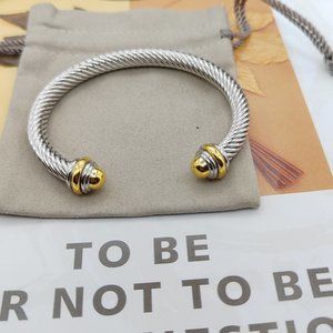 D Y vintage 5mm gold bracelet size M 925 silver